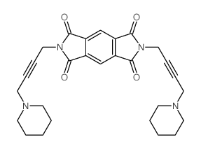 苯并[1,2-c:4,5-c']二吡咯-1,3,5,7(2H,6H)-四酮,2,6-双[4-(1-哌啶基)-2-丁炔基]- 结构式