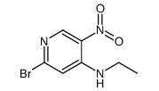 2-溴-N-乙基-5-硝基-4-吡啶胺 结构式