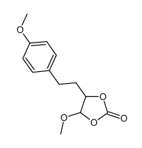 4-甲氧基-5-(4-甲氧基苯乙基)-1,3-二氧杂环戊烷-2-酮 结构式