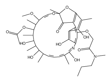 4-O-[2-(甲基丙基氨基)-2-氧代乙基]利福霉素 结构式
