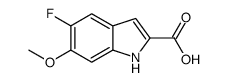 5-氟-6-甲氧基-1H-吲哚-2-羧酸 结构式
