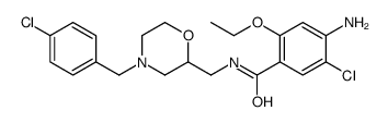 4-氨基-5-氯-N-[[4-[(4-氯苯基)甲基]-2-吗啉基]甲基]-2-乙氧基苯甲酰胺 结构式