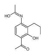 N-(4-乙酰基-3-羟基-2-丙基苯基)乙酰胺 结构式