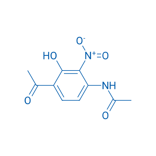 N-(4-乙酰基-3-羟基-2-硝基苯基)乙酰胺 结构式