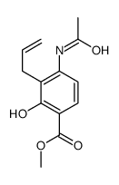 4-乙酰氨基-2-羟基-3-(2-丙烯基)苯甲酸甲酯 结构式