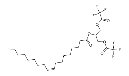 9-十八碳烯酸(9Z)-2-[(2,2,2-三氟乙酰基)氧基]-1-[[(2,2,2-三氟乙酰基)氧基]甲基]乙酯 结构式