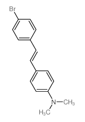 4-[2-(4-溴苯基)乙烯基]-N,N-二甲基苯胺 结构式