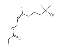 (Z)-3,7-二甲基-2-辛烯-1,7-二醇-1-丙酸酯 结构式