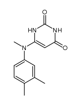 6-(N-甲基-3,4-二甲苯胺基)尿嘧啶 结构式