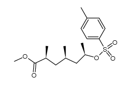 rel-Methyl (2R,4S,6S)-2,4-dimethyl-6-[[(4-methylphenyl)sulfonyl]oxy]heptanoate 结构式