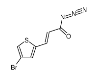 2-Propenoyl azide, 3-(4-bromo-2-thienyl)-, (2E)- 结构式