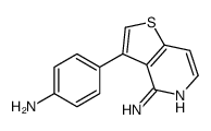 3-(4-氨基苯基)噻吩并[3,2-c]吡啶-4-胺 结构式