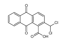 1-Anthracenecarboxylic acid, 2-(dichloromethyl)-9,10-dihydro-9,10-dioxo- 结构式