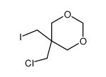 5-氯甲基-5-碘甲基-1,3-二氧六环 结构式