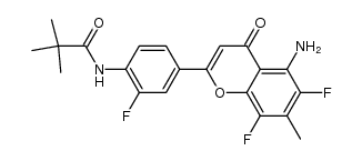 Propanamide, N-[4-(5-amino-6,8-difluoro-7-methyl-4-oxo-4H-1-benzopyran-2-yl)-2-fluorophenyl]-2,2-dimethyl- 结构式