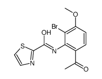 2-Thiazolecarboxamide, N-(6-acetyl-2-bromo-3-methoxyphenyl)- 结构式