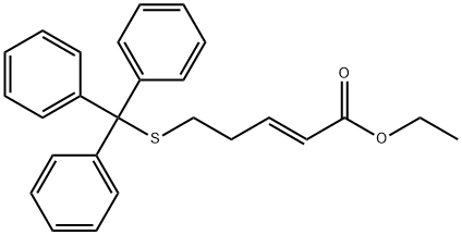 (2E)-5-[(三苯甲基)硫代]-2-戊烯酸乙酯 结构式