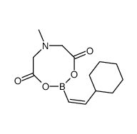 反式-(2-环己基乙烯基)硼酸甲基亚氨基二乙酸酯 结构式