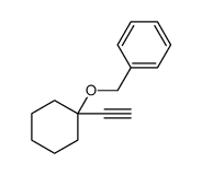 Benzene, [[(1-ethynylcyclohexyl)oxy]methyl]- 结构式