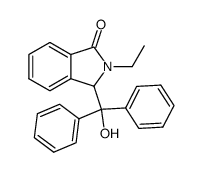 2-乙基-2,3-二氢-3-(羟基二苯基甲基)-1H-异吲哚-1-酮 结构式