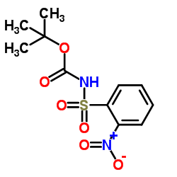 N-(叔丁氧羰基)-2-硝基苯磺酰胺 结构式