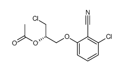 2-[(2S)-2-(乙酰氧基)-3-氯丙氧基]-6-氯苯甲腈 结构式