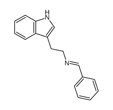 1H-Indole-3-ethanamine, N-(phenylmethylene)- 结构式