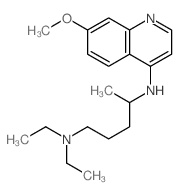 N1,N1-二乙基-N4-(7-甲氧基-4-喹啉基)-1,4-戊二胺 结构式