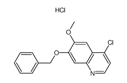 7-苄氧基-4-氯-6-甲氧基喹啉盐酸盐 结构式