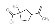 1-甲基-3-(1-甲基乙烯基)环戊烷羧酸 结构式