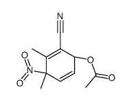 6-乙酰氧基-2,3-二甲基-3-硝基-1,4-环己二烯-1-甲腈 结构式