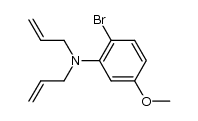 2-溴-5-甲氧基-N,N-二烯丙基苯胺 结构式