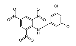 N-(3-氯-5-甲氧基苯基)-2,4,6-三硝基苯胺 结构式