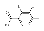 4-羟基-3,5-二碘吡啶-2-羧酸 结构式