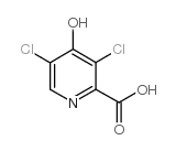 3,5-二氯-4-羟基吡啶-2-羧酸 结构式