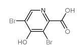 3,5-二溴-4-羟基吡啶-2-羧酸 结构式