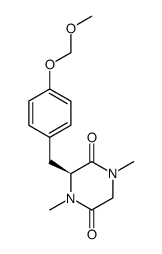 2,5-Piperazinedione, 3-[[4-(methoxymethoxy)phenyl]methyl]-1,4-dimethyl-, (3S)- 结构式