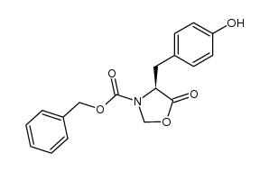 3-Oxazolidinecarboxylic acid, 4-[(4-hydroxyphenyl)methyl]-5-oxo-, phenylmethyl ester, (4S)- 结构式