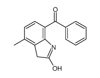 7-苯甲酰基-4-甲基-1,3-二氢-2H-吲哚-2-酮 结构式