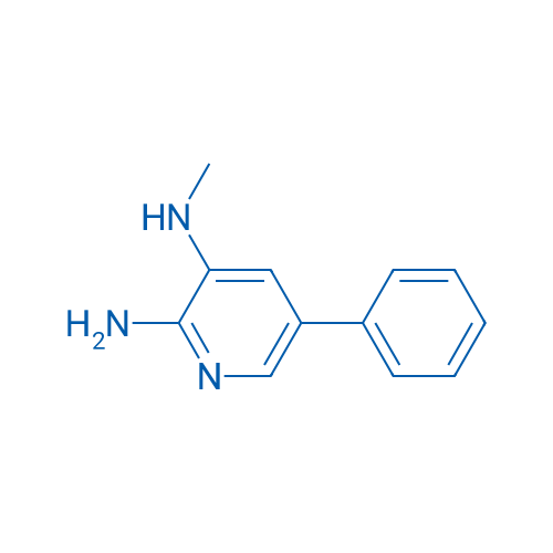2-氨基-3-甲氨基-5-苯基吡啶 结构式
