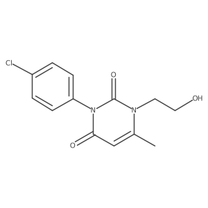 3-(4-氯苯基)-1-(2-羟乙基)-6-甲基-2,4(1H,3H)-嘧啶二酮 结构式