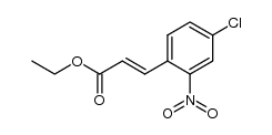 (E)-3-(4-氯-2-硝基苯基)丙烯酸乙酯 结构式