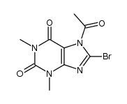 7-乙酰基-8-溴茶碱 结构式