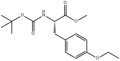N-[(1,1-二甲基乙氧基)羰基]-O-乙基-L-酪氨酸甲酯 结构式