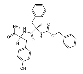 N-苄氧羰基-L-苯丙氨酰-L-酪氨酰胺 结构式