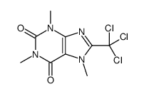 1,3,7-三甲基-8-(三氯甲基)嘌呤-2,6-二酮 结构式