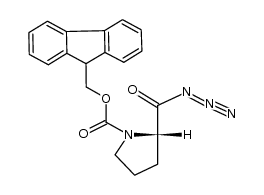 1-(9H-芴-9-基甲氧基羰基)-L-脯氨酰叠氮 结构式