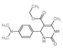 ethyl 4-(4-(dimethylamino)phenyl)-6-methyl-2-oxo-1,2,3,4-tetrahydropyrimidine-5-carboxylate 结构式