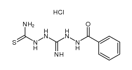苯甲酸-2-[[2-(氨基硫代甲基)肼基]亚甲基]酰肼盐酸盐 结构式