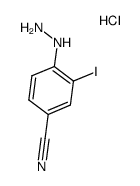 4-氰基-2-碘苯肼盐酸盐 结构式